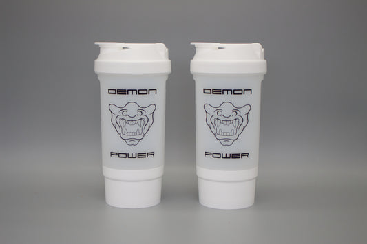 2x Fitness-Shaker weiß